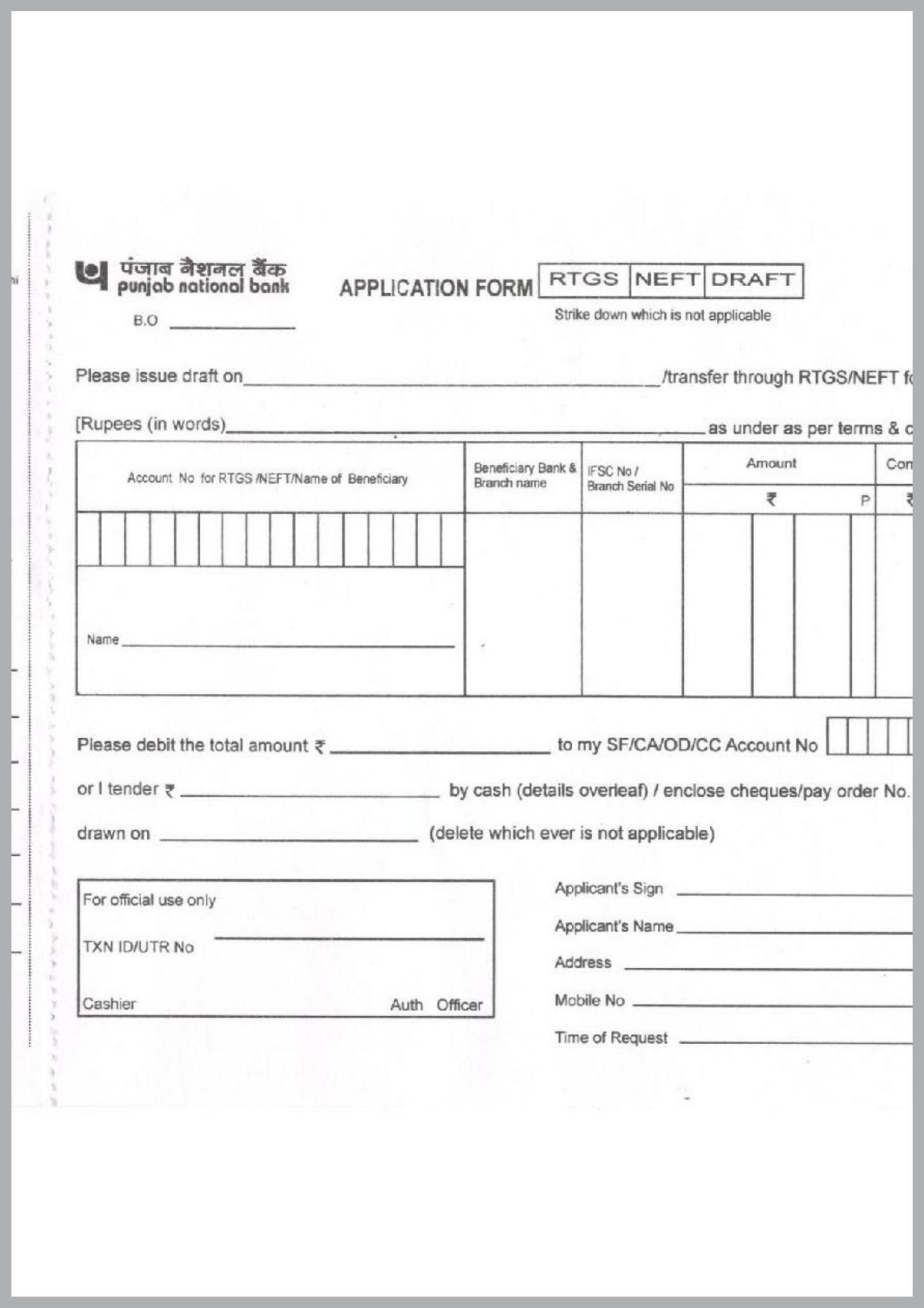 Hdfc rtgs neft form pdf download