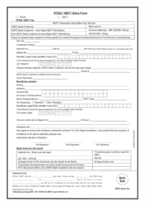 HDFC RTGS NEFT Form PDF